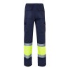 VL ATHENA. Pantalon bicolore en sergé (210g/m²), doublé, multi-poches, en coton (20%) et polyester (80%)