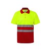 VL CUPID. Polo piqué bicolore (160g/m²) à manches courtes, en polyester (100%)
