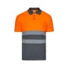 VL CUPID. Polo piqué bicolore (160g/m²) à manches courtes, en polyester (100%)
