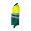 VL VULCAN. Polo bicolore (160g/m²) à manches longues, en polyester (100%)