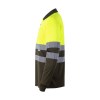 VL VULCAN. Polo bicolore (160g/m²) à manches longues, en polyester (100%)