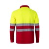 VL VULCAN LARGE. Polo bicolore (160g/m²) à manches longues, en polyester (100%)