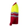 VL VULCAN LARGE. Polo bicolore (160g/m²) à manches longues, en polyester (100%)