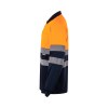 VL VULCAN LARGE. Polo bicolore (160g/m²) à manches longues, en polyester (100%)