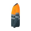 VL VULCAN LARGE. Polo bicolore (160g/m²) à manches longues, en polyester (100%)