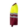 VL VULCAN LARGE. Polo bicolore (160g/m²) à manches longues, en polyester (100%)