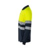 VL VULCAN LARGE. Polo bicolore (160g/m²) à manches longues, en polyester (100%)