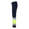 VL ZEUS. Pantalon stretch multipoches bicolore (240g/m²), en coton (46%), EME (38%) et polyester (16%)