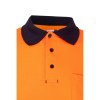 VL PLUTO. Polo piqué bicolore (150g/m²) à manches longues, en coton (55%) et polyester (45%)