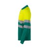 VL PLUTO LARGE. Polo piqué bicolore (150g/m²) à manches longues, en coton (55%) et polyester (45%)