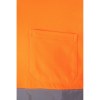 VL PLUTO LARGE. Polo piqué bicolore (150g/m²) à manches longues, en coton (55%) et polyester (45%)