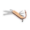 RYKER. Couteau de poche multifonctionnel en bambou et acier inoxydable avec manche en PU