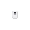 WEGENER. Adaptateur secteur avec port USB-A 18W et USB-C 20W en 100% rABS