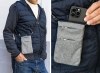 Pochette 'Toledo', polycoton bleu nuit