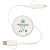 Câble rétractable 5 en 1 Chechia de 100 cm en plastique recyclé pour la synchronisation des données et la charge rapide de 45 W