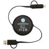 Câble rétractable 5 en 1 Chechia de 100 cm en plastique recyclé pour la synchronisation des données et la charge rapide de 45 W