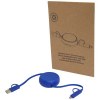 Câble rétractable 5 en 1 Alasia de 100 cm en plastique recyclé et aluminium pour la synchronisation des données et la charge rapide de 45 W
