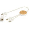 Câble 5 en 1 Chechia en plastique recyclé de 30 cm pour la synchronisation des données et la charge rapide de 27 W avec détails en bambou