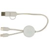 Câble 5 en 1 Chechia en plastique recyclé de 30 cm pour la synchronisation des données et la charge rapide de 27 W avec détails en bambou