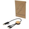 Câble 5 en 1 Chechia en plastique recyclé de 30 cm pour la synchronisation des données et la charge rapide de 27 W avec détails en bambou