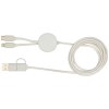 Câble 5 en 1 Chechia en plastique recyclé de 150 cm pour la synchronisation des données et la charge rapide de 27 W avec détails en bambou