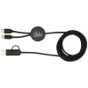 Câble 5 en 1 Chechia en plastique recyclé de 150 cm pour la synchronisation des données et la charge rapide de 27 W avec détails en bambou