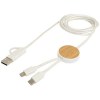Câble 5 en 1 Chechia en plastique recyclé de 150 cm pour la synchronisation des données et la charge rapide de 27 W avec détails en bambou