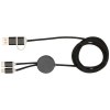Câble 5 en 1 Alasia en aluminium et plastique recyclés de 150 cm pour la synchronisation des données et la charge rapide de 27 W