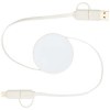 Câble rétractable 5 en 1 Citala en plastique recyclé de 90 cm pour la synchronisation des données et la charge rapide de 40 W