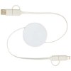Câble rétractable 5 en 1 Citala en plastique recyclé de 90 cm pour la synchronisation des données et la charge rapide de 40 W