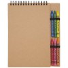 Carnet de notes à spirales Doodle A5 à couverture souple et set de crayons gras