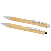 Set stylo bille et porte-mine Oblys en bambou (encre noire)