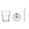 SIP - Gobelet verre et paille 400ml