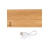 Power bank en bambou, 6 000mAh Walter