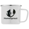 Wyoming - 385 ml Mug de camping émaillé avec bord en acier inoxydable (+Sérigraphie)