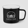 Wyoming - 385 ml Mug de camping émaillé avec bord en acier inoxydable (+Sérigraphie)