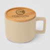 Café Virtuoso - 355 ml Tasse en céramique avec couvercle en bambou (+Sérigraphie)