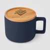 Café Virtuoso - 355 ml Tasse en céramique avec couvercle en bambou (+Sérigraphie)
