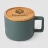Café Virtuoso - 355 ml Tasse en céramique avec couvercle en bambou (+Sérigraphie)