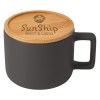 Café Virtuoso - 355 ml Tasse en céramique avec couvercle en bambou (+Sérigraphie)