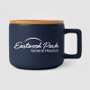 Café Virtuoso - 355 ml Tasse en céramique avec couvercle en bambou (+Sérigraphie)