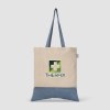 Quebec - Sac fourre-tout en coton recyclé bicolore 140 g/m² (+Sérigraphie)