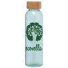Alpine - 500 ml Bouteille en verre avec couvercle en bambou (+Sérigraphie)