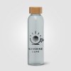Alpine - 500 ml Bouteille en verre avec couvercle en bambou (+Sérigraphie)