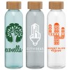 Alpine - 500 ml Bouteille en verre avec couvercle en bambou (+Sérigraphie)