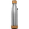 Ibiza Bamboo - 650 ml Bouteille en acier inoxydable à double paroi (+Sérigraphie)