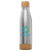 Ibiza Bamboo - 650 ml Bouteille en acier inoxydable à double paroi (+Sérigraphie)
