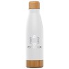 Ibiza Bamboo - 650 ml Bouteille en acier inoxydable à double paroi (+Sérigraphie)