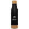 Ibiza Bamboo - 650 ml Bouteille en acier inoxydable à double paroi (+Sérigraphie)