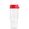 Gobelet Polar en verre recyclé à deux tons avec paille - 1 L (+Sérigraphie)